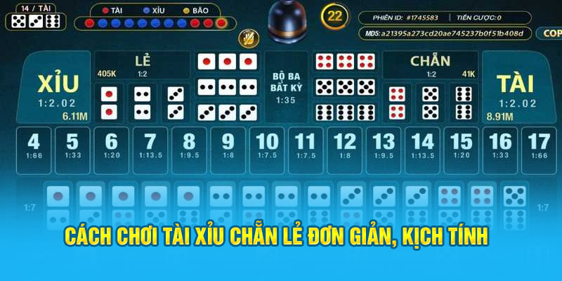 Cách chơi Tài Xỉu Chẵn Lẻ đơn giản, kịch tính