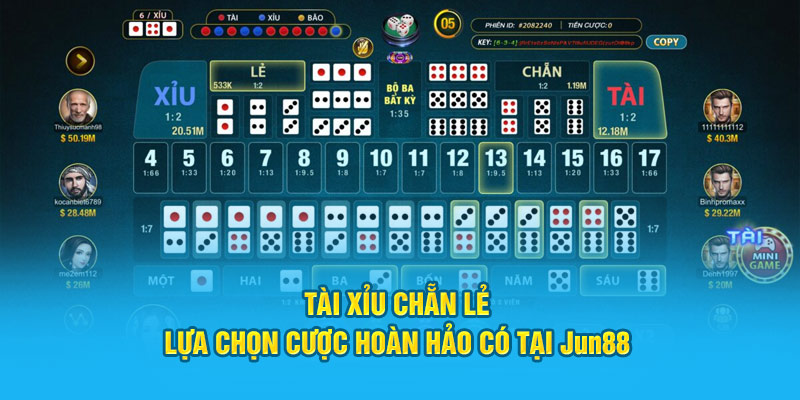 Tài Xỉu Chẵn Lẻ - Lựa Chọn Cược Hoàn Hảo Có Tại Jun88